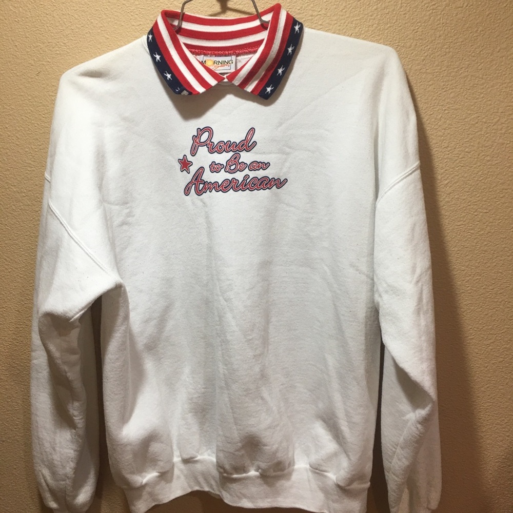 Morning sun proud to be an American long sleeve xl